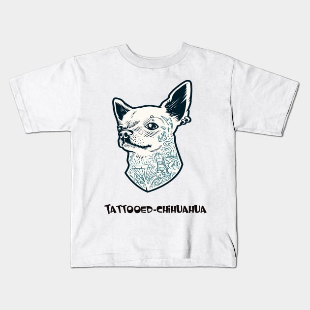 Tattooed chihuahua Kids T-Shirt by This is store